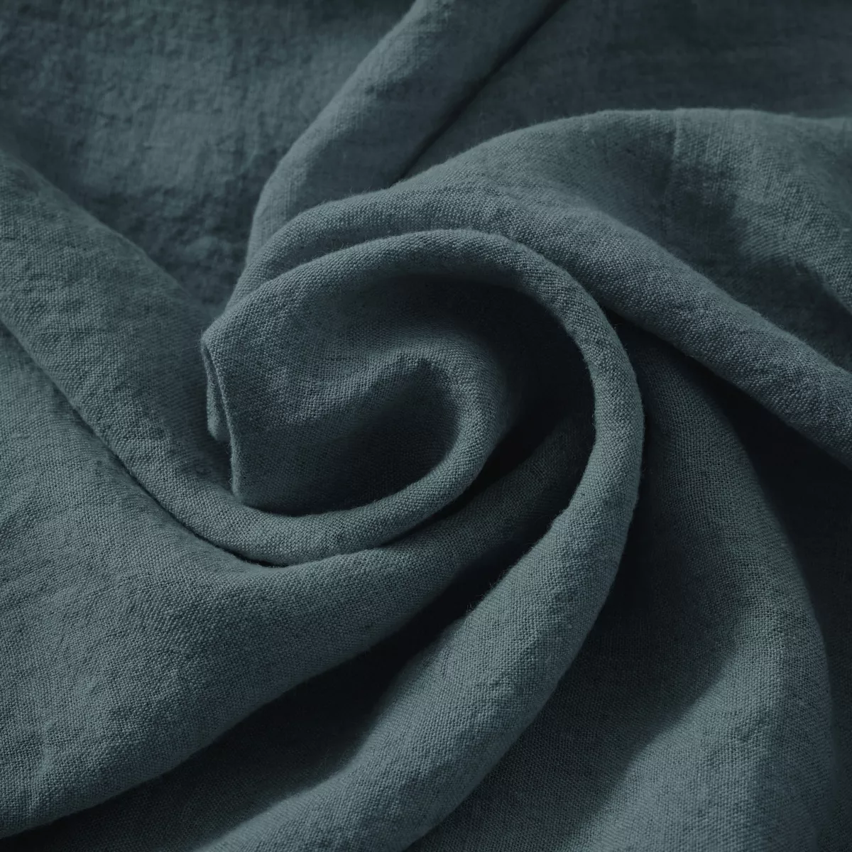 Funda de almohada rectangular en lino lavado (80 cm) Louise Gris pizarra 2