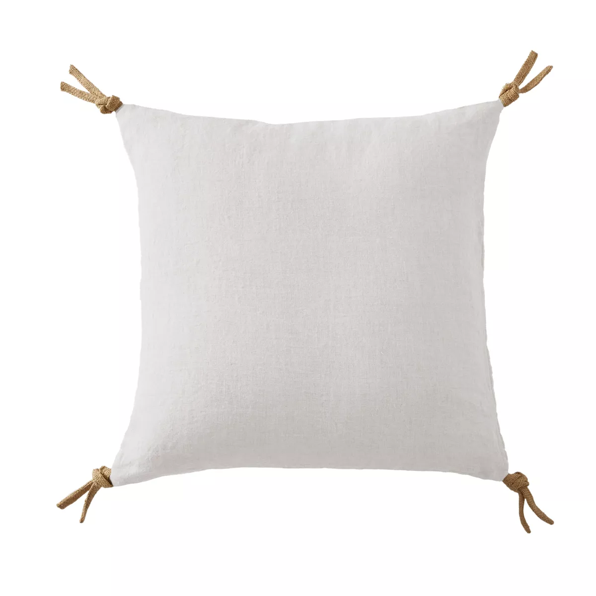 Cuscino quadrato lino lavato (45 cm) Louise Bianco 3