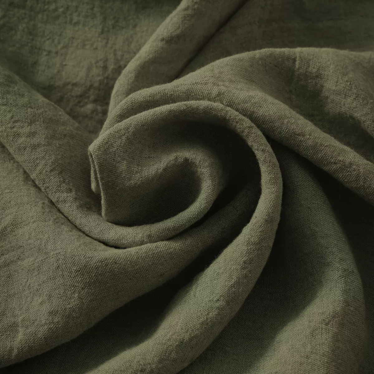 Set van 3 servetten gewassen linnen Louise Rozemarijn groen