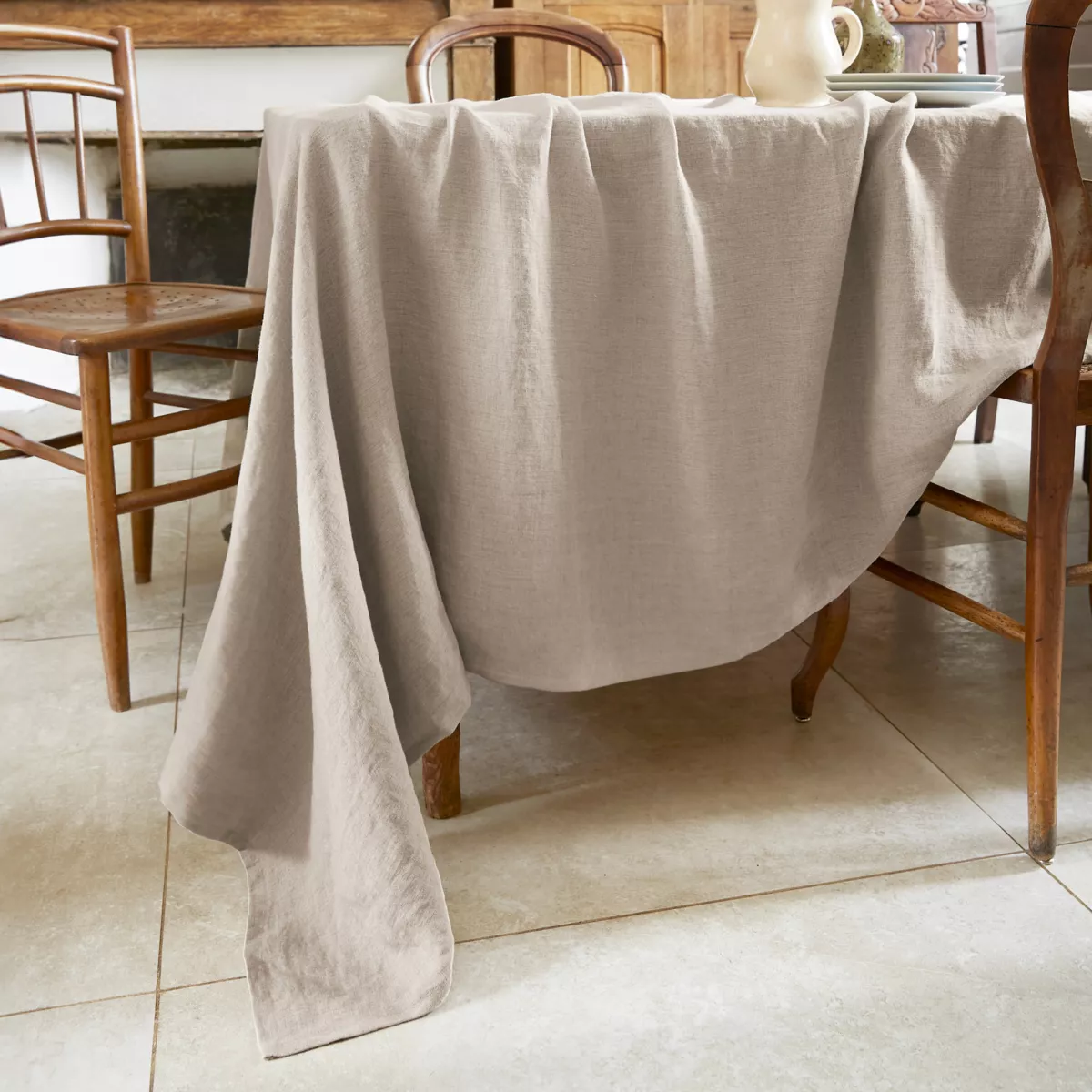 Tovaglia rettangolare lino lavato (L350 cm) Louise Beige 1