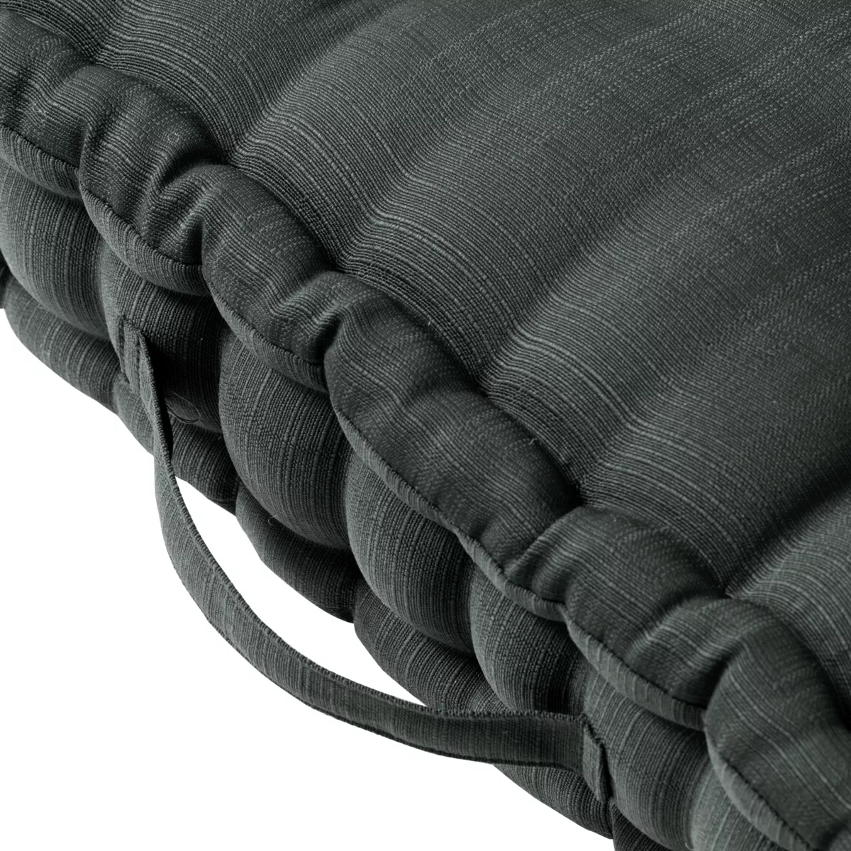 EM - Coussin de sol 50 x 50 x 10 cm Polyester uni SUNSET Anthracite