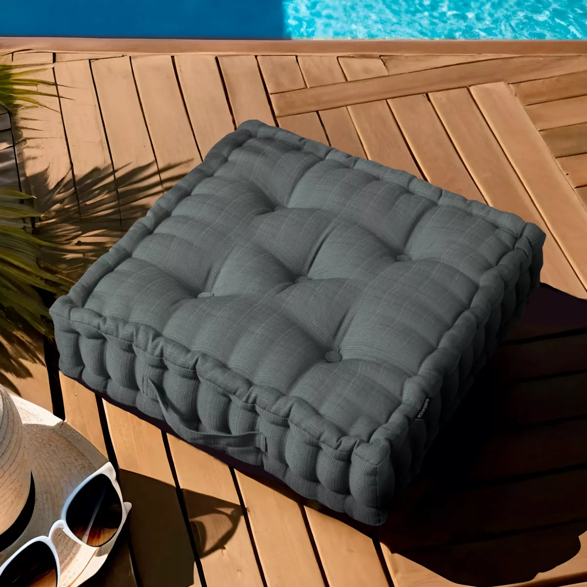 Cuscino da pavimento per esterni (50 x 50 cm) Sunset Grigio antracite