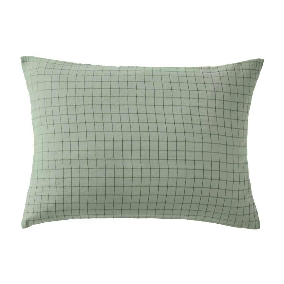 Federa per cuscino letto rettangolare in garza di cotone (50 x 70 cm) Gaïa Mix Verde eucalipto
