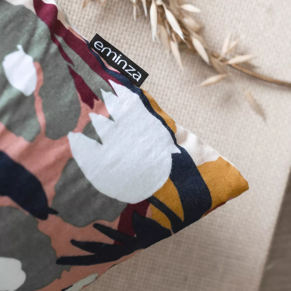 Taie d'oreiller carrée gaze de coton (60 x 60 cm) Azel Multicolore