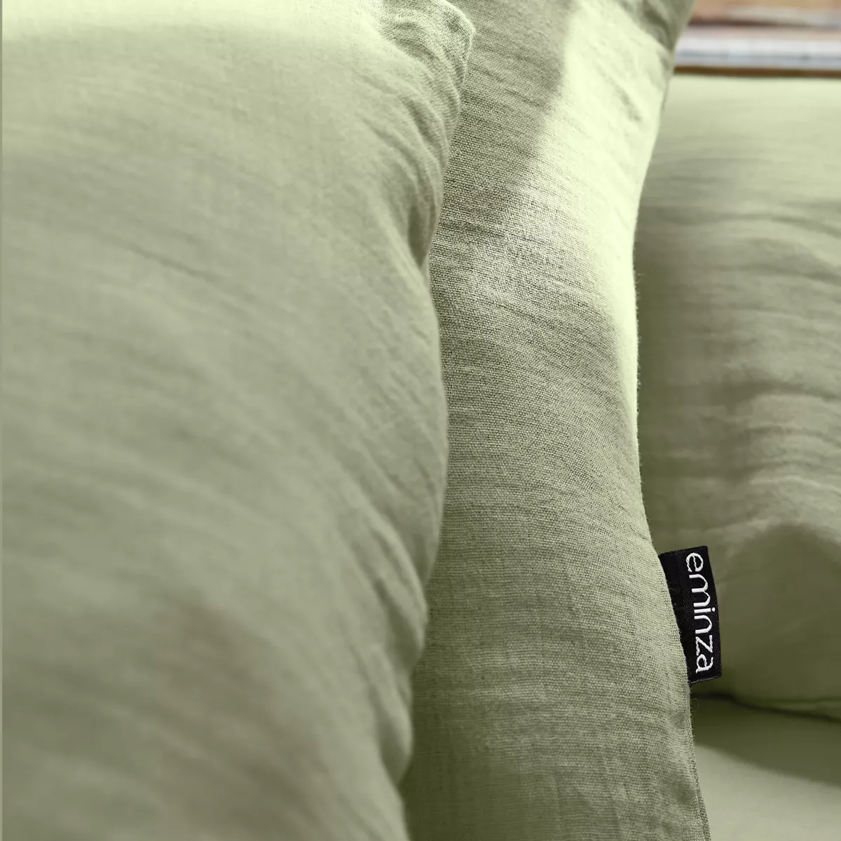 Copripiumino garza di cotone (240 cm) Gaïa Verde tiglio