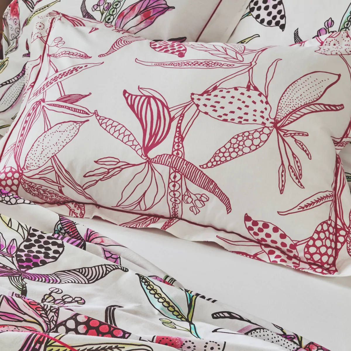 Federa cuscino letto rettangolare cotone (50 x 70 cm) Penelope Rosa