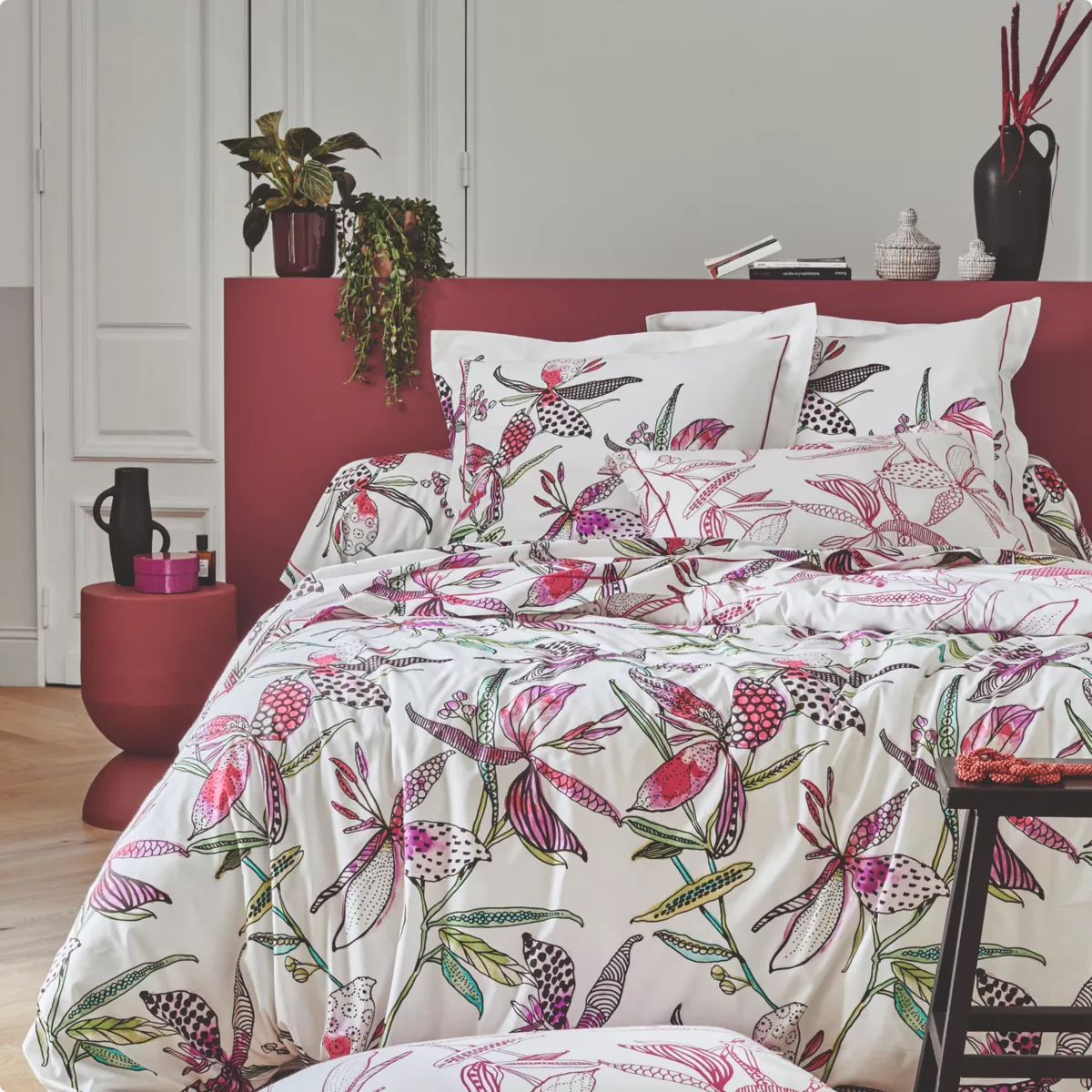 Federa cuscino letto rettangolare cotone (50 x 70 cm) Penelope Rosa