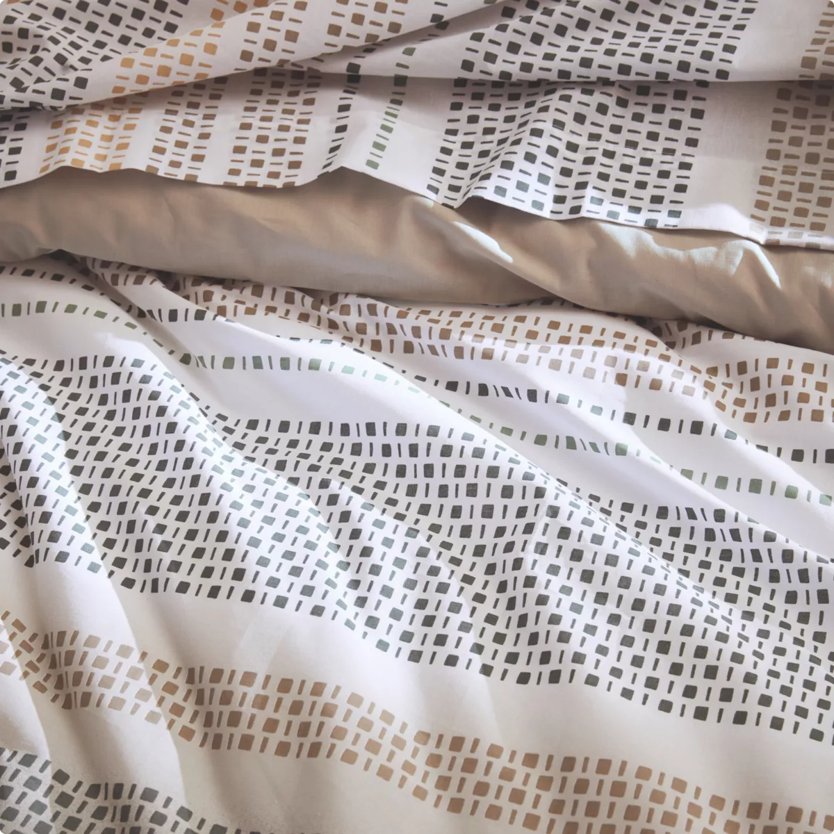Federa cuscino a rullo in cotone (L200 cm) Niagara Verde kaki