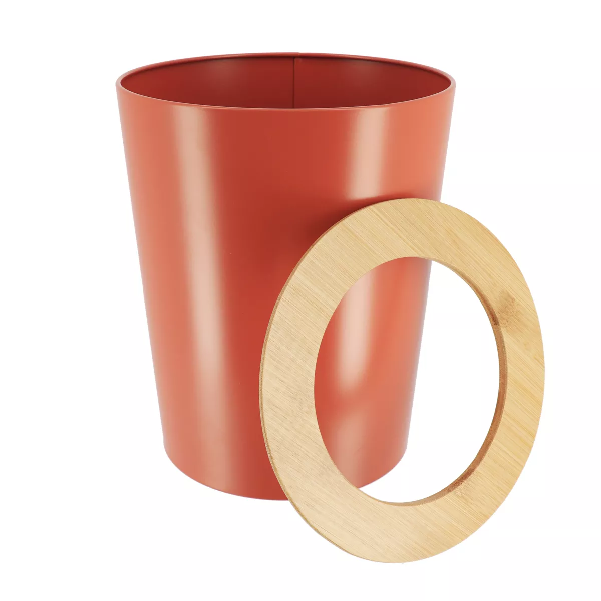 Pattumiera bagno 5L Puro bambù Terracotta
