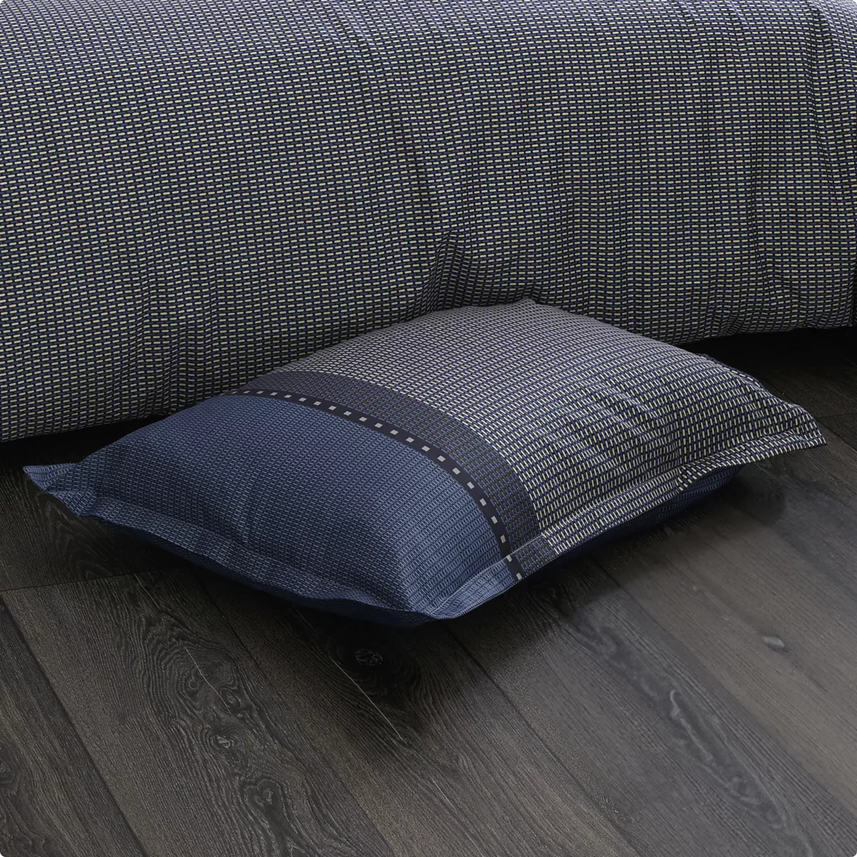 Copripiumino in raso di cotone (280 x 240 cm) Enzo Blu