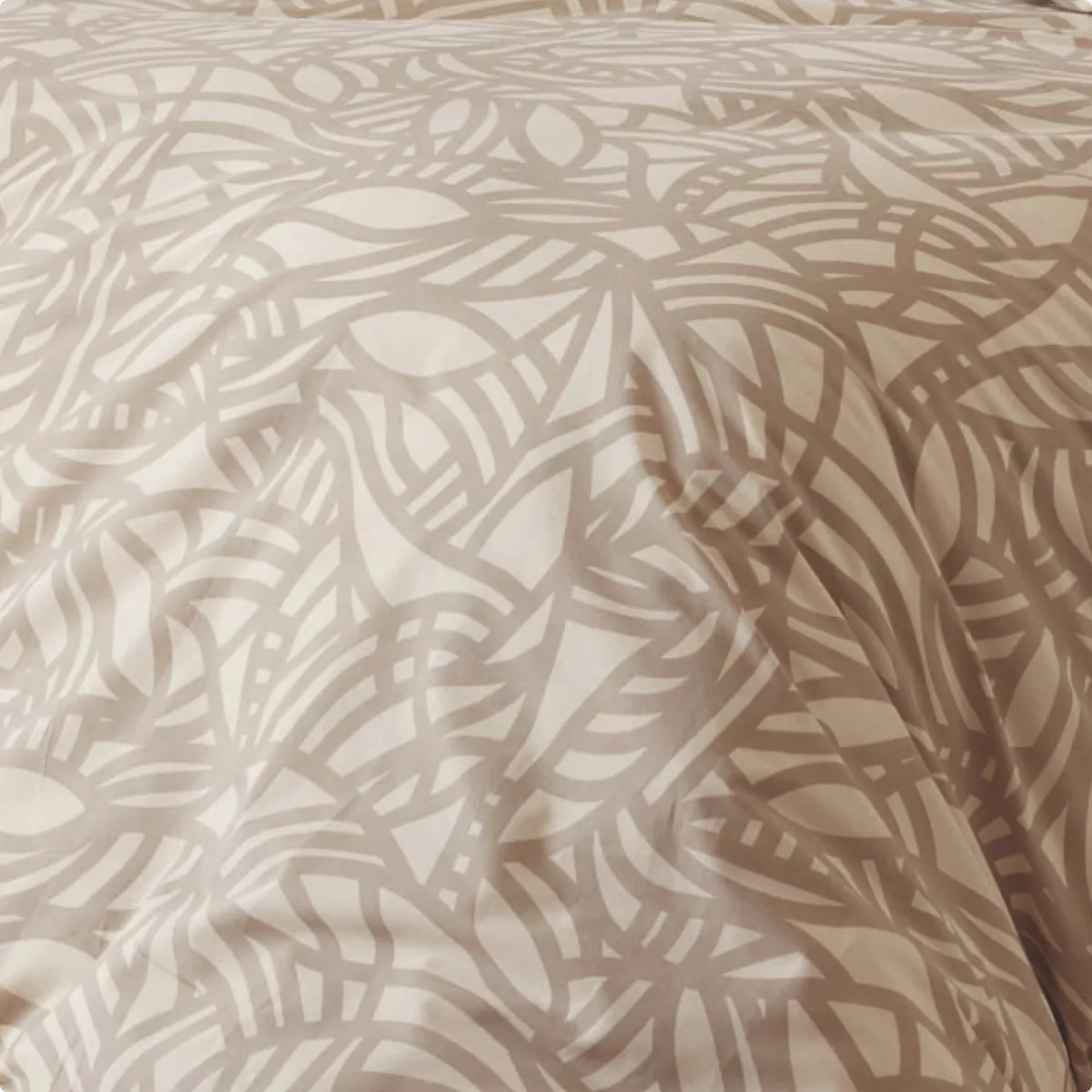 Housse de couette coton lavé (260 x 240 cm) Séréna Beige