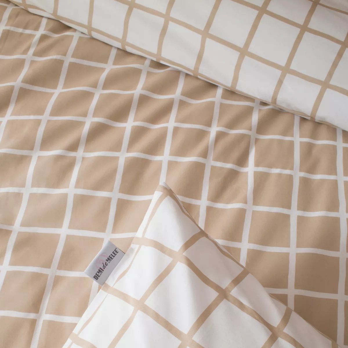 Federa cuscino letto rettangolare percalle di cotone (50 x 70 cm) Max Beige