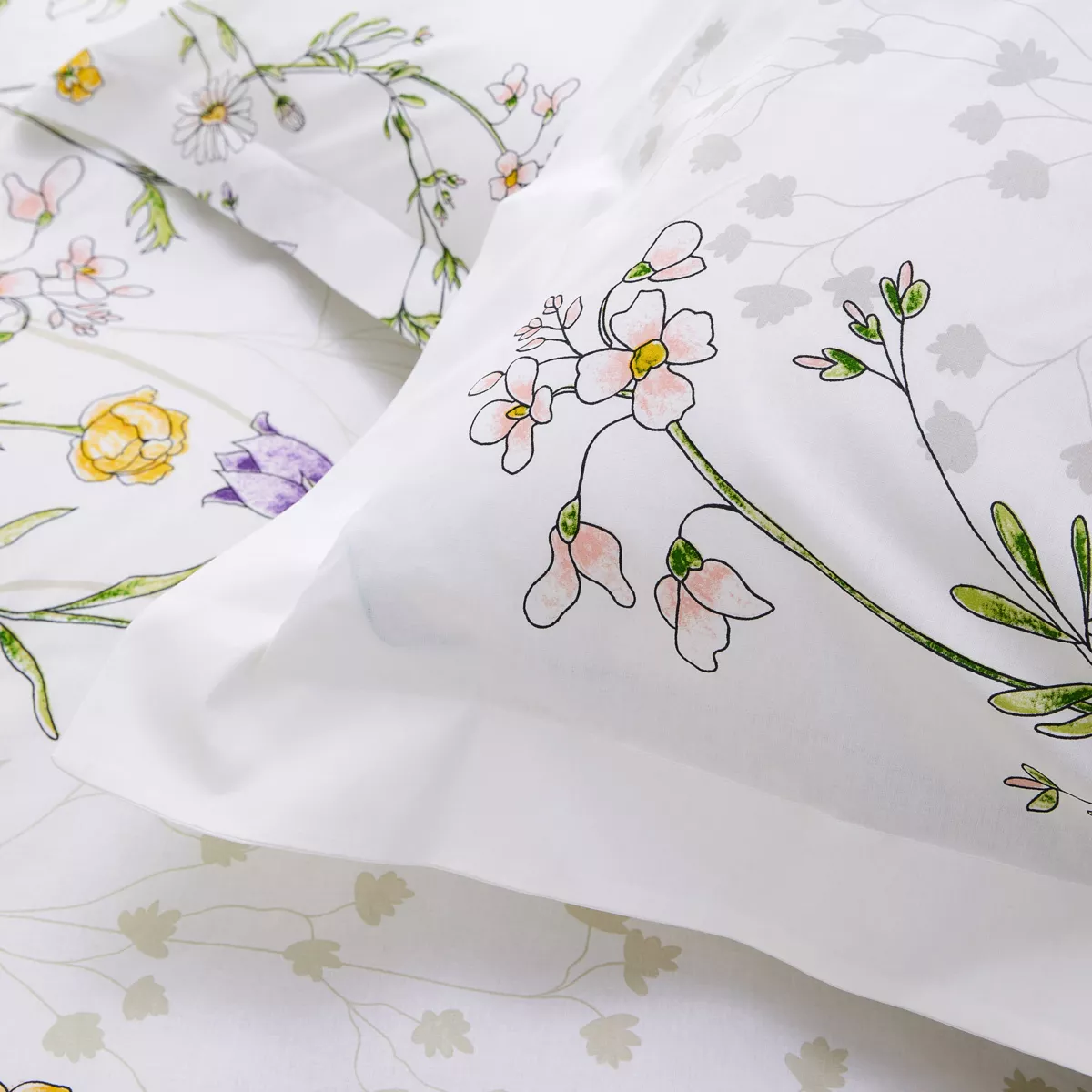 Housse de couette coton (240 x 220 cm) Floriflora Blanche