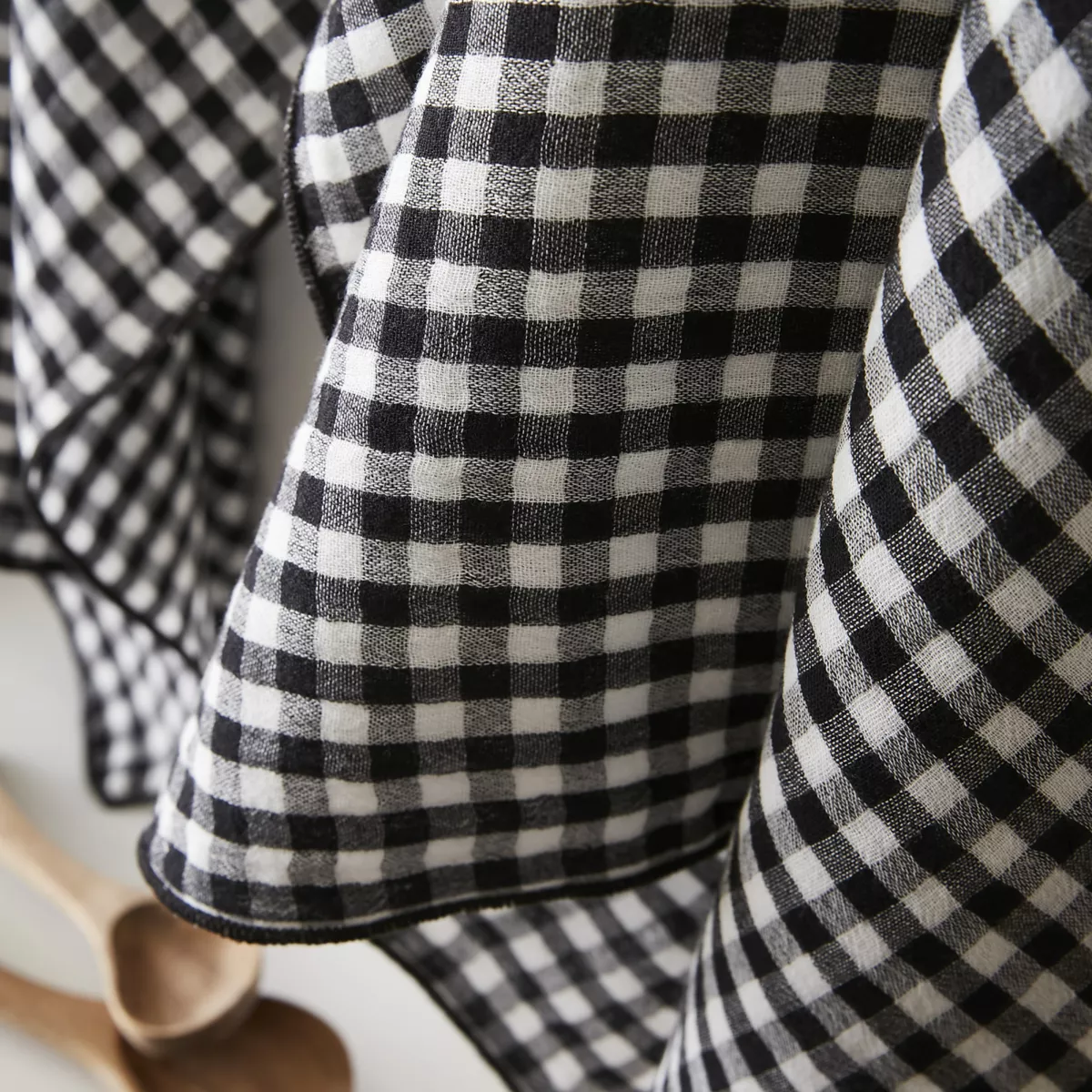 Mantel rectangular en gasa de algodón (150 x 250 cm) Vickie Negro