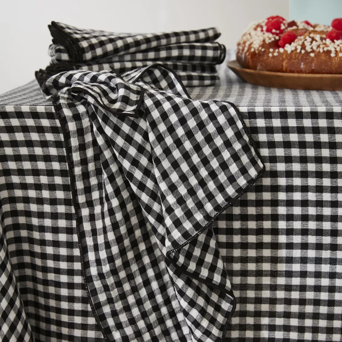 2er Set Handtücher Baumwoll-Gaze (50 x 70 cm) Vickie Schwarz