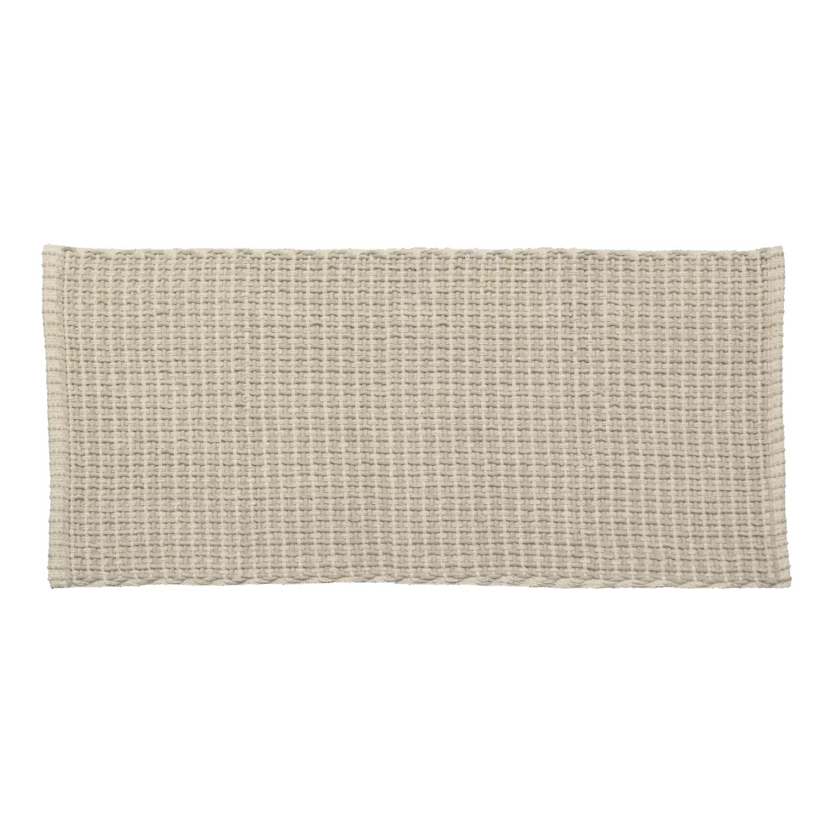 TAPIS POLYESTER/COTON TRESSE 50X120 CM - BEIGE