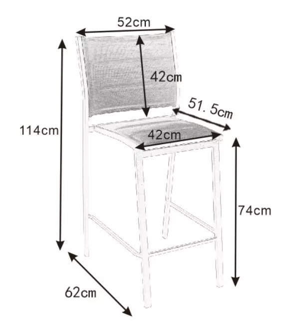 Tabouret de jardin Alu empilable Murano - Blanc
