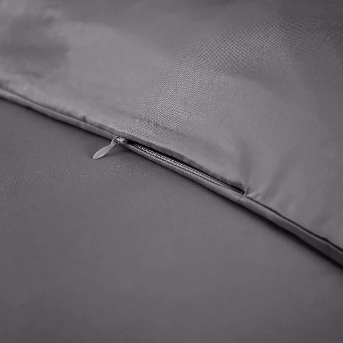 Housse de couette satin de bambou (240 x 220 cm) Salomé Gris granit