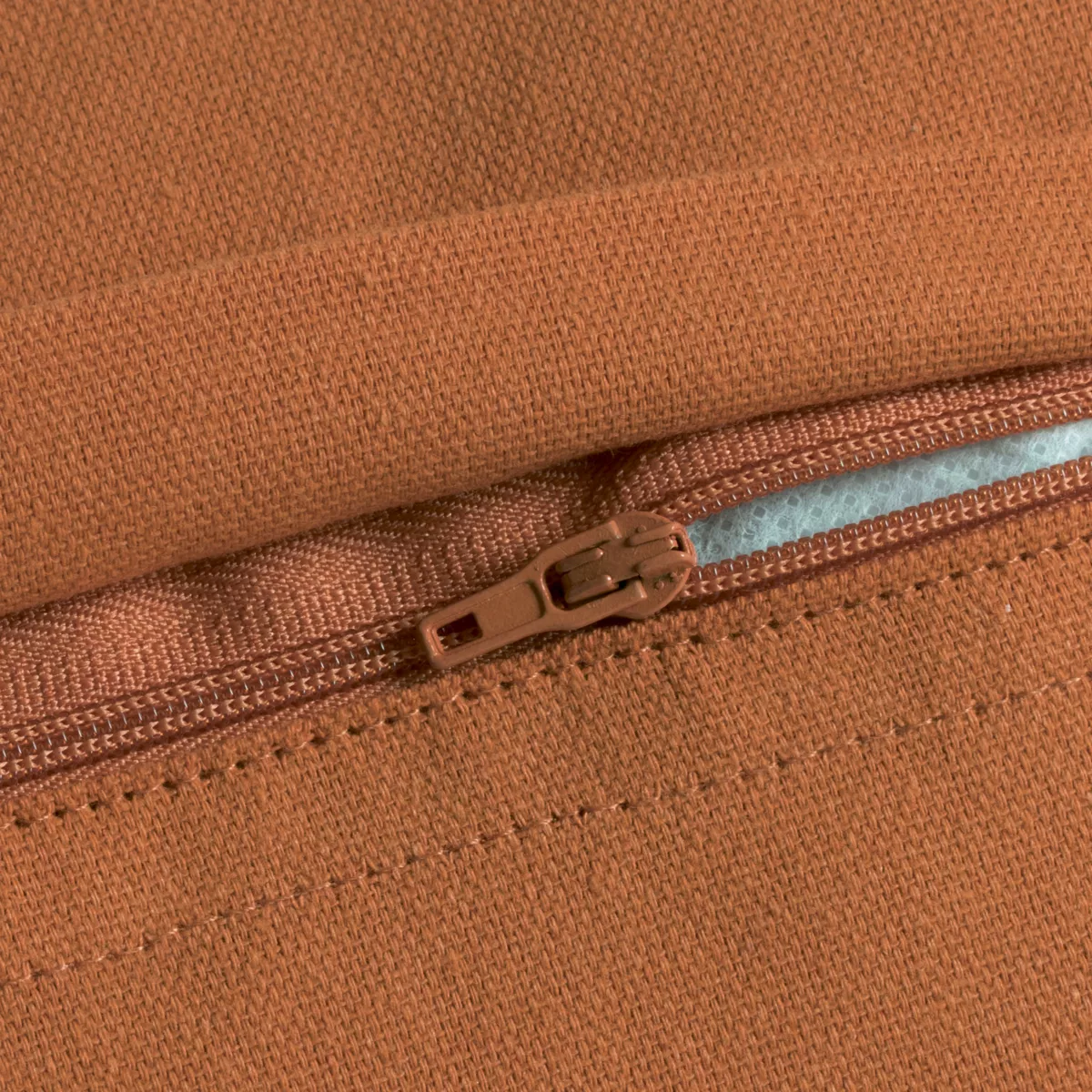 Coussin carré coton (45 x 45 cm) Pixel franges Camel