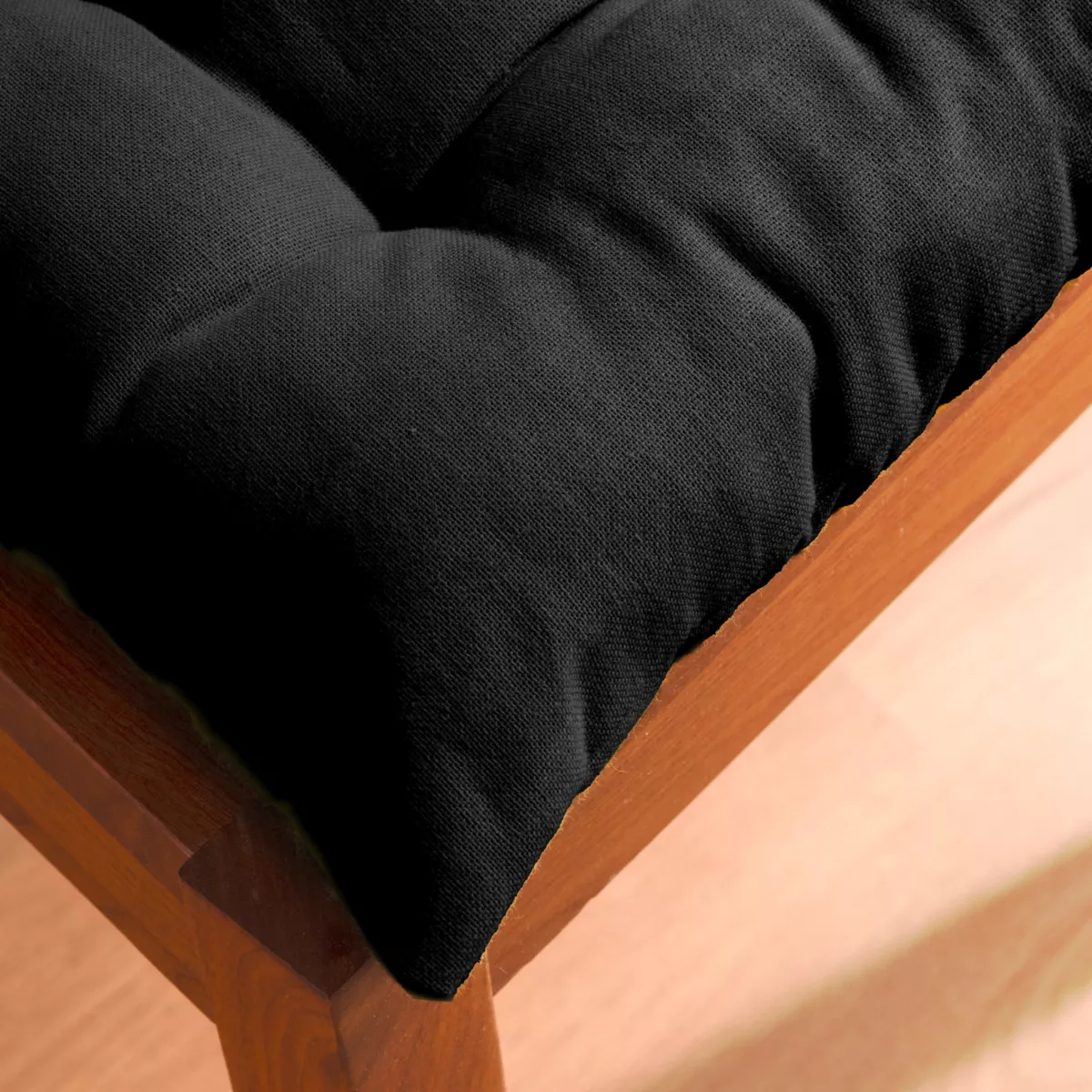 Cuscino quadrato in cotone per sedia (40 x 40 cm) Pixel Nero