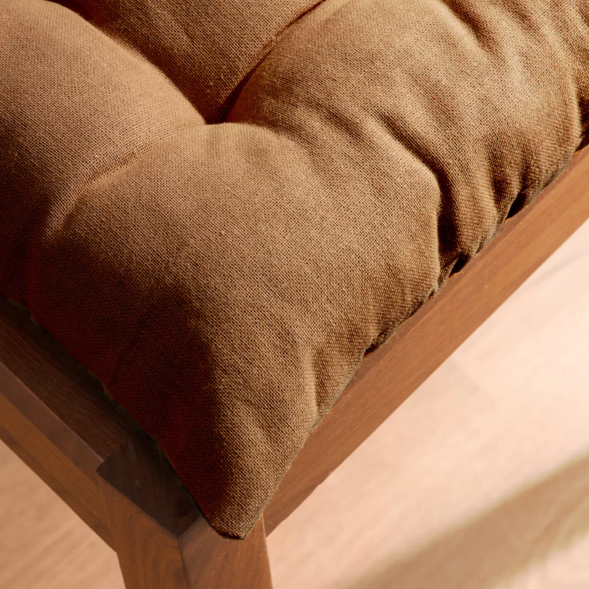 Coussin de chaise carré coton (40 x 40 cm) Pixel Camel