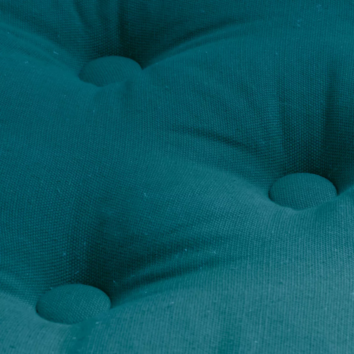 Coussin de sol coton (60 x 60 cm) Pixel Bleu canard