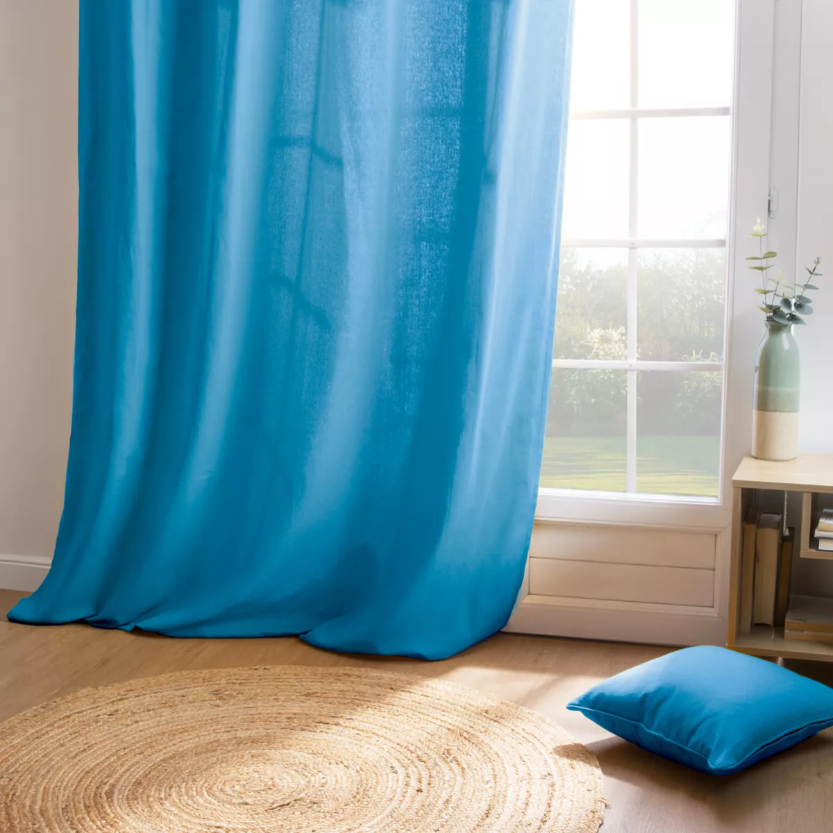 Tenda cotone (140 x 260 cm) Pixel Blu turchese