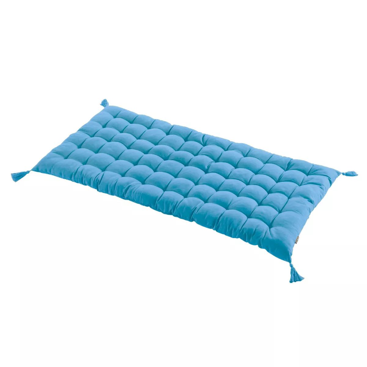 Matelas de sol coton (120 x 60 cm) Pixel Bleu turquoise