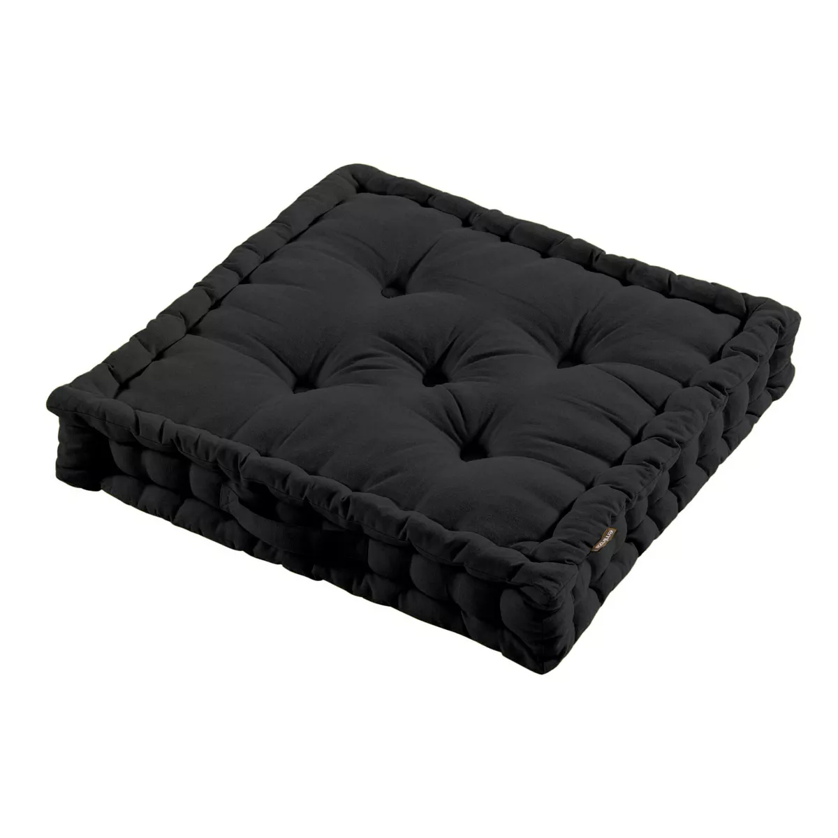 Cuscino da pavimento in cotone (60 x 60 cm) Pixel Nero