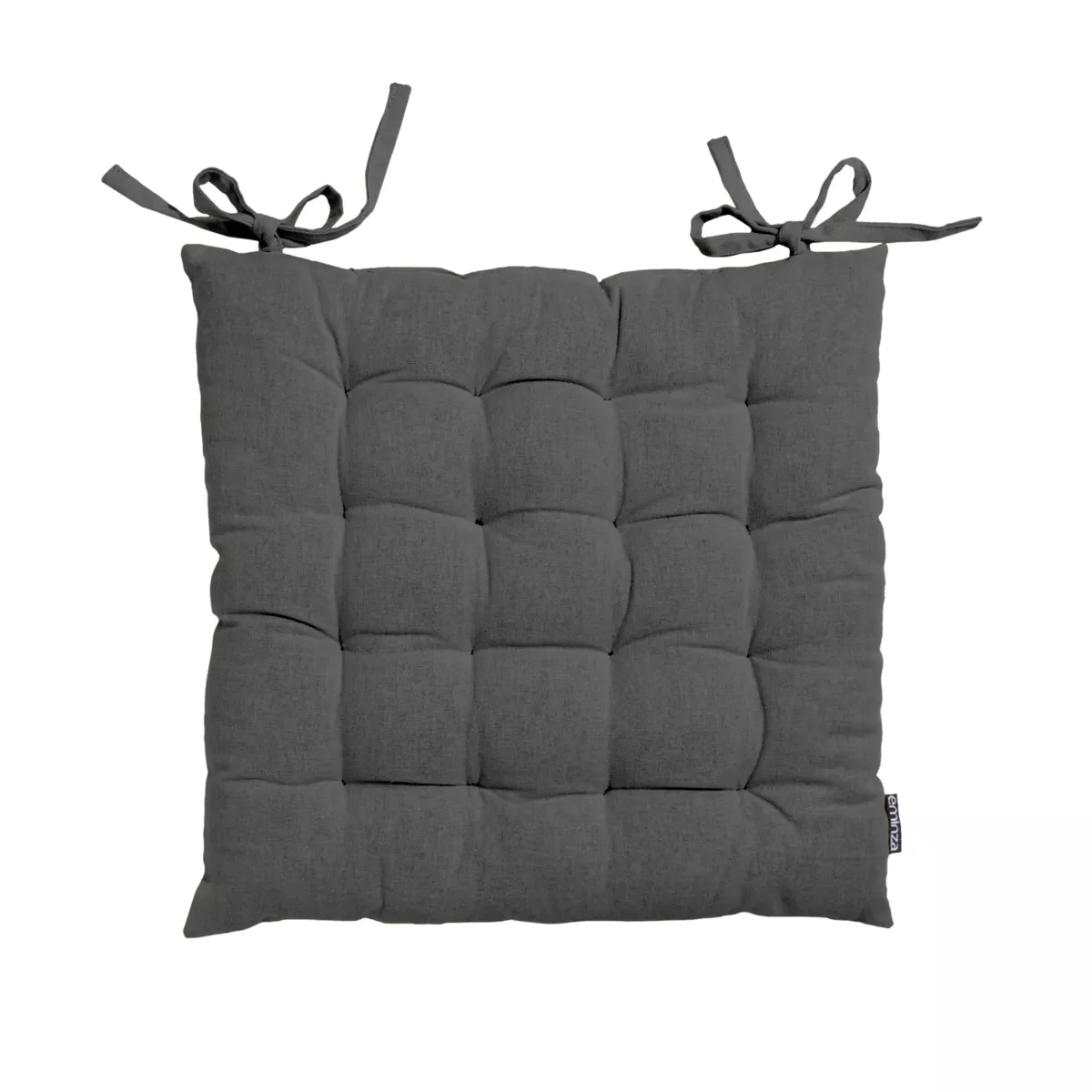 Coussin de chaise carré coton (40 x 40 cm) Pixel Gris anthracite