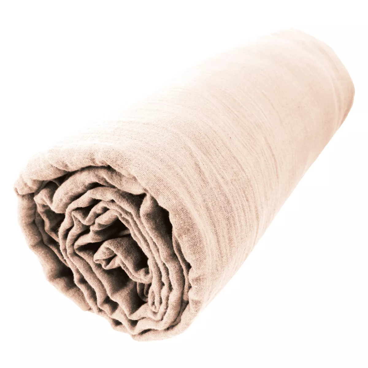 Lenzuolo con angoli di cotone (90 x 200 cm) Gaïa Rosa cipria