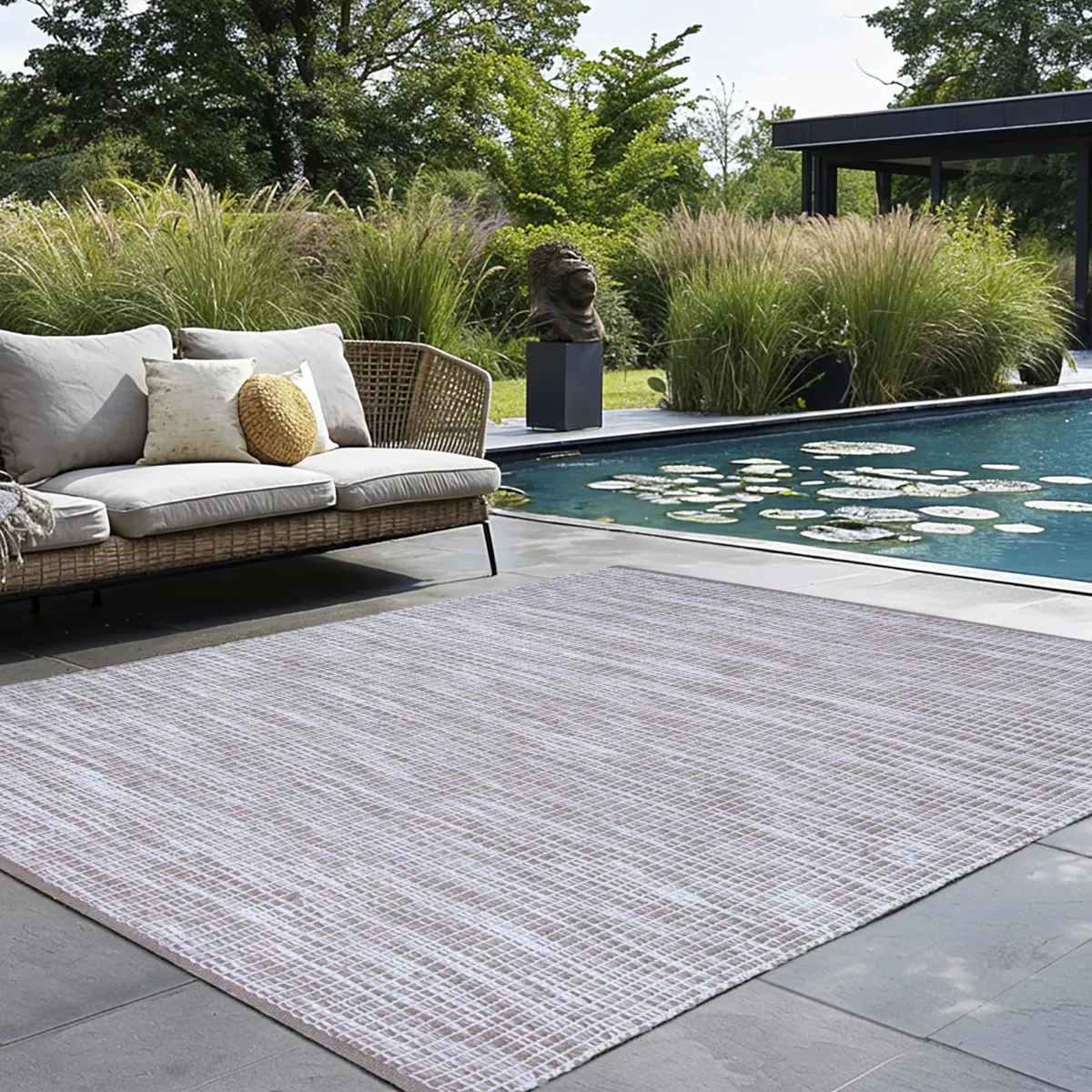 Outdoor-Teppich (160 x 230 cm) Bono Grau-Beige