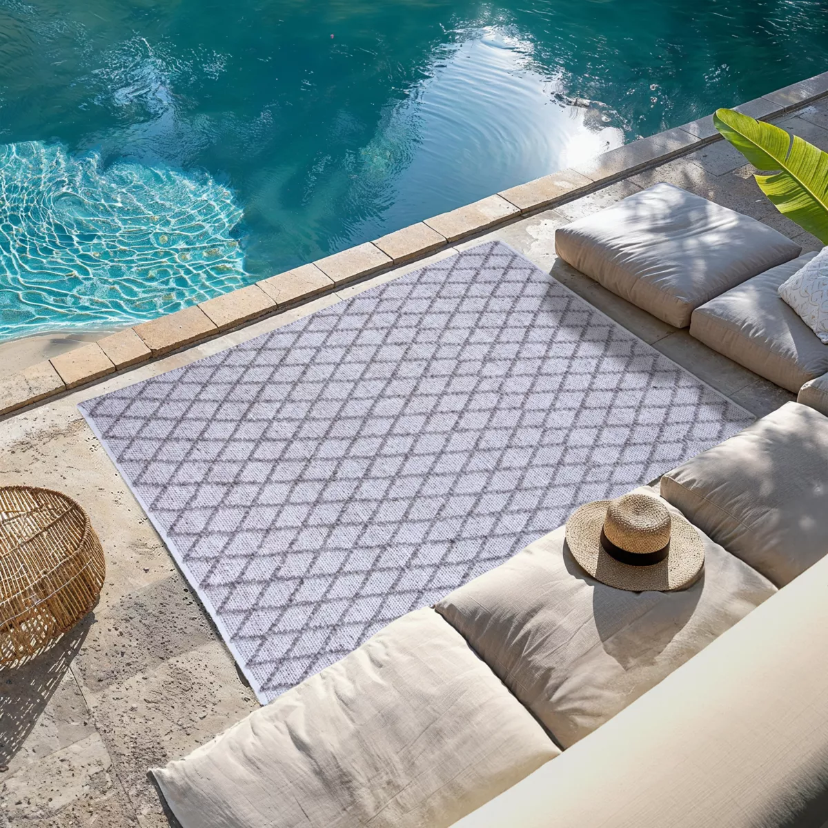 Tappeto per esterno (120 x 170 cm) Orlando Grigio  Sabbia 1