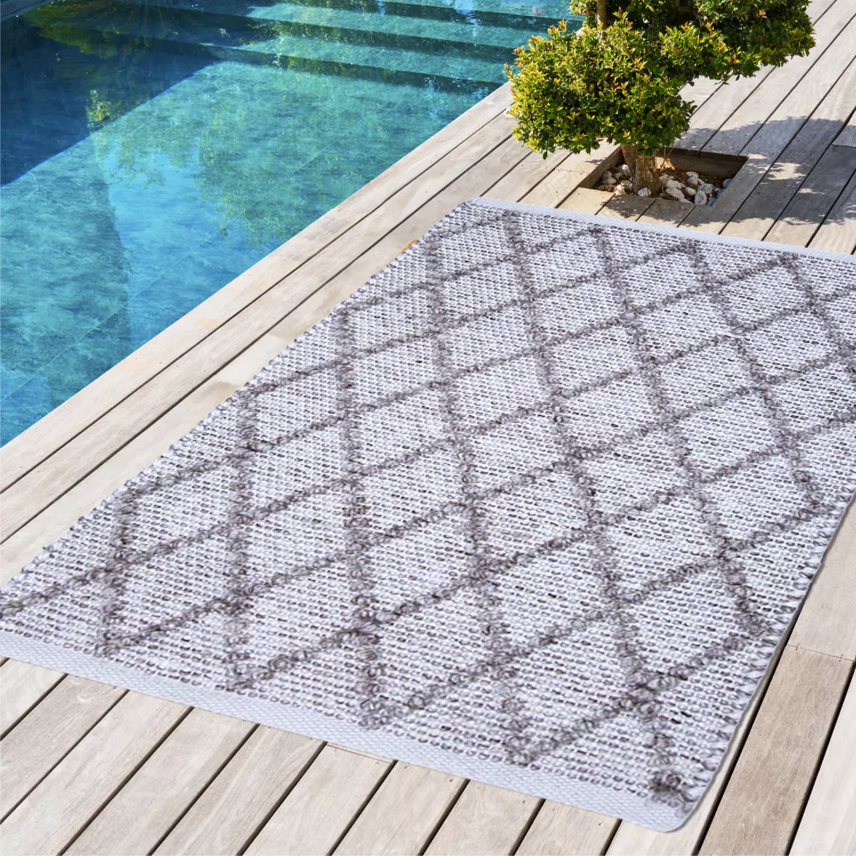 Tappeto per esterno (50 x 80 cm) Orlando Grigio  Sabbia 1