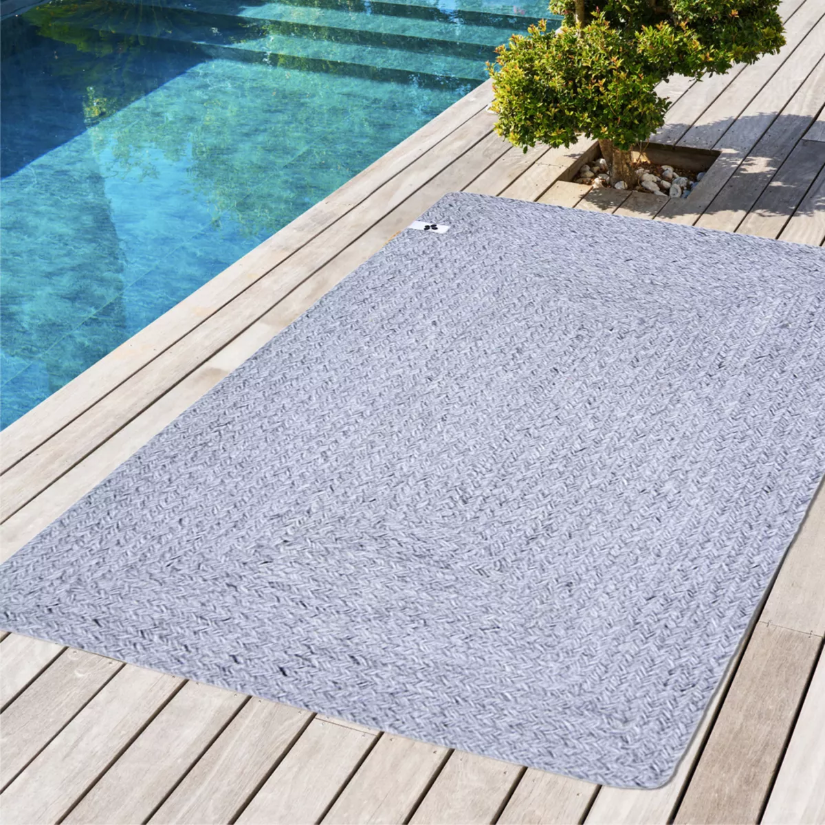 Tapis d'extérieur (50 x 80 cm) Pablo Noir cendré 1