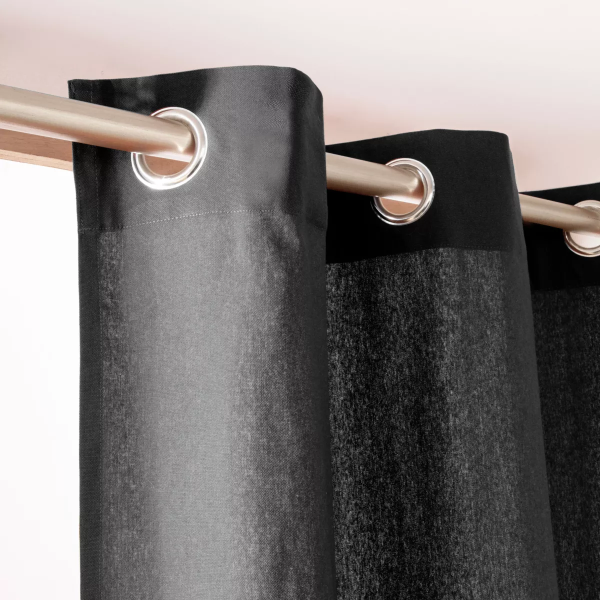 Overgordijn van katoen (140 x 260 cm) Pixel Antraciet grijs