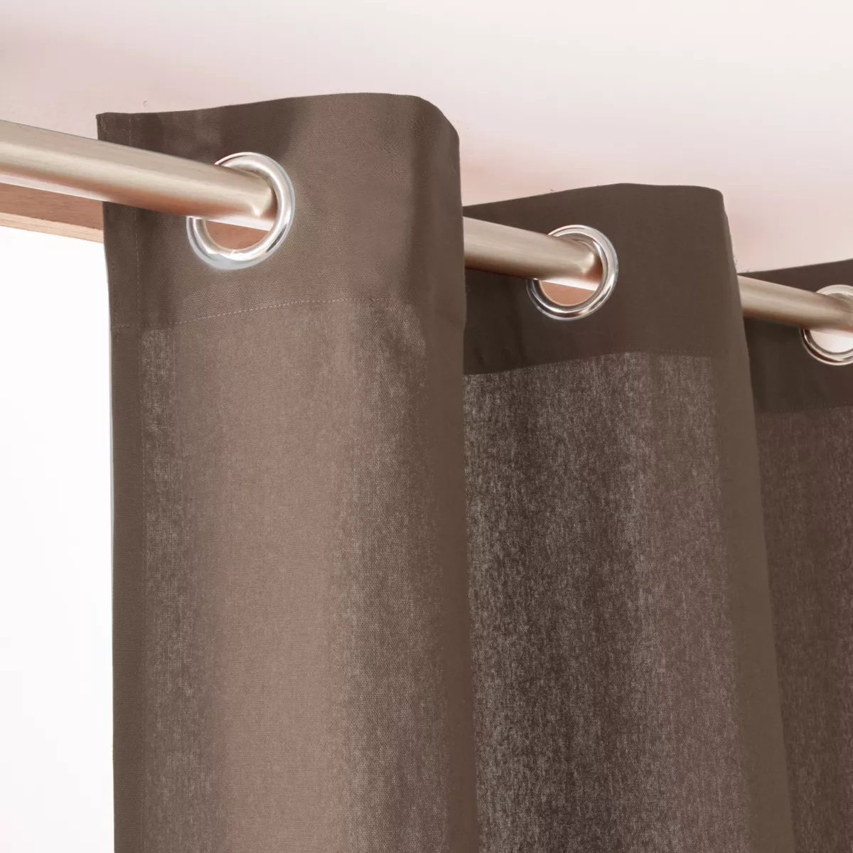 Overgordijn katoen (140 x 260 cm) Pixel Taupe