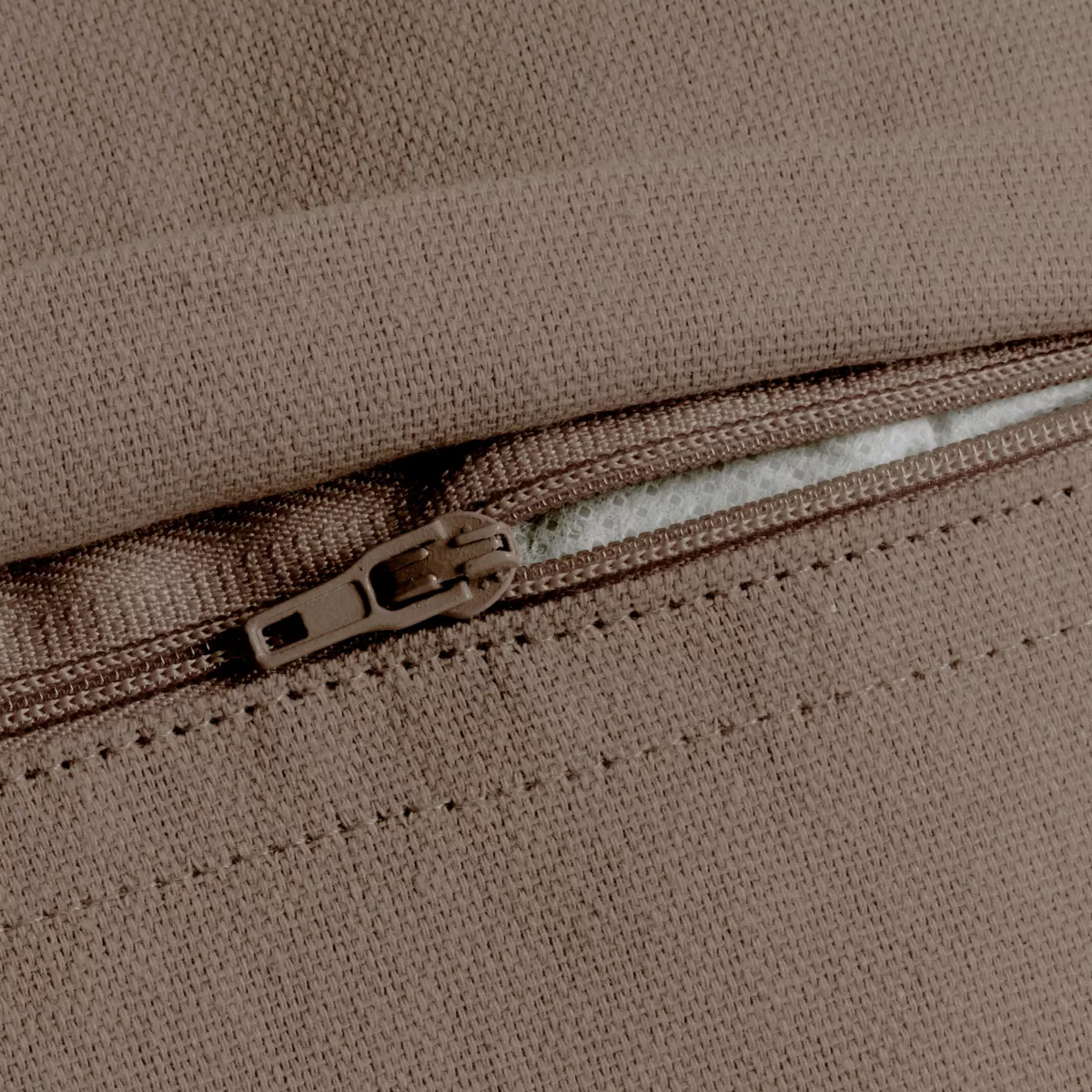 Cuscino rettangolare in cotone (40 x 60 cm) Pixel con frange Taupe