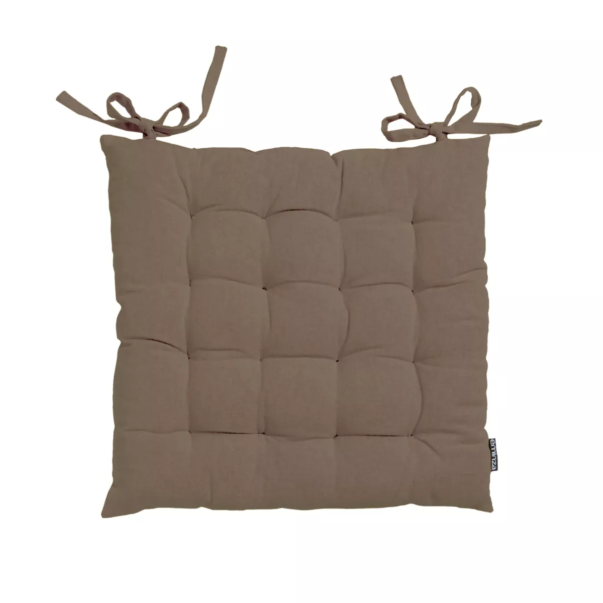 Coussin de chaise carré coton (40 x 40 cm) Pixel Taupe