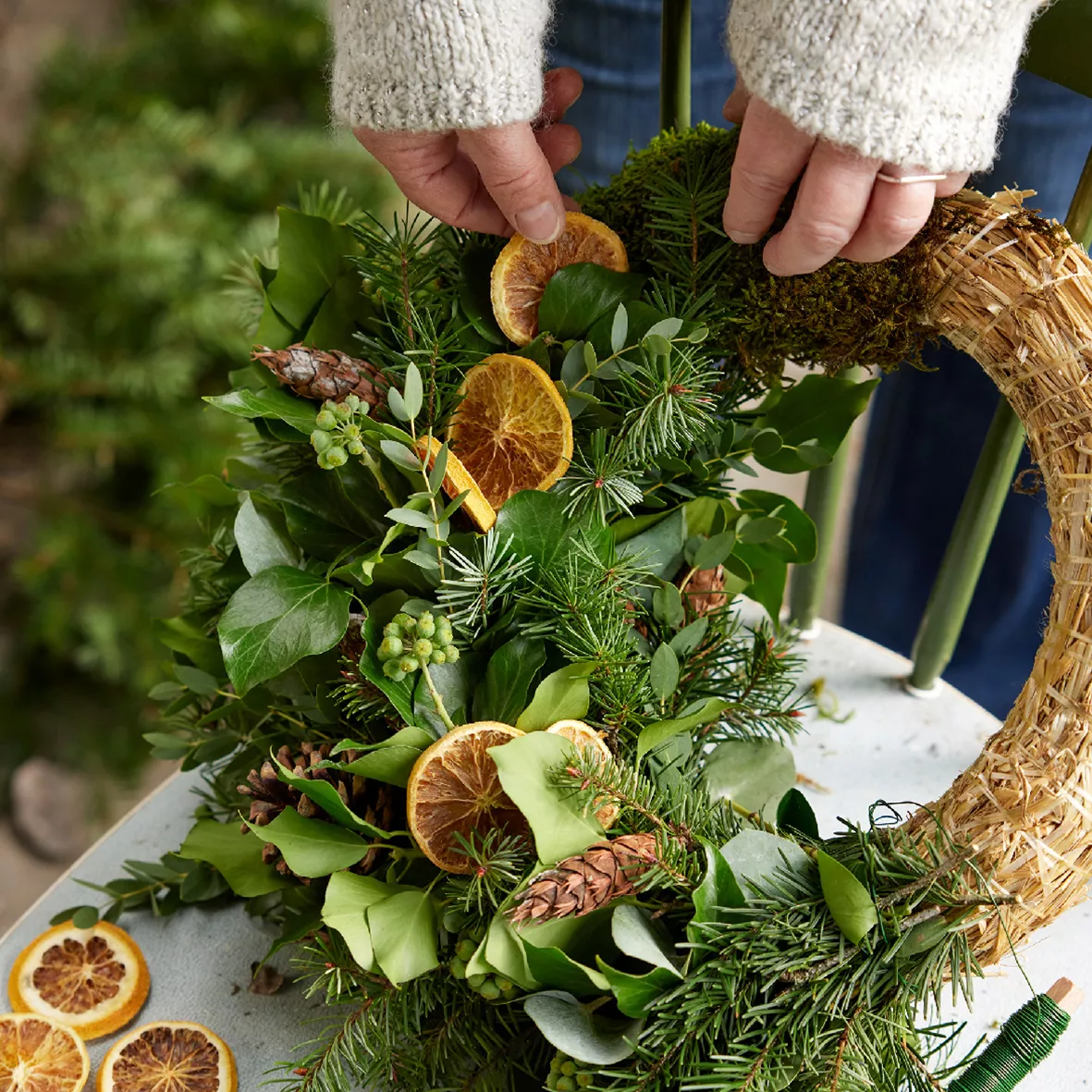 Corona di Natale da decorare 25 cm