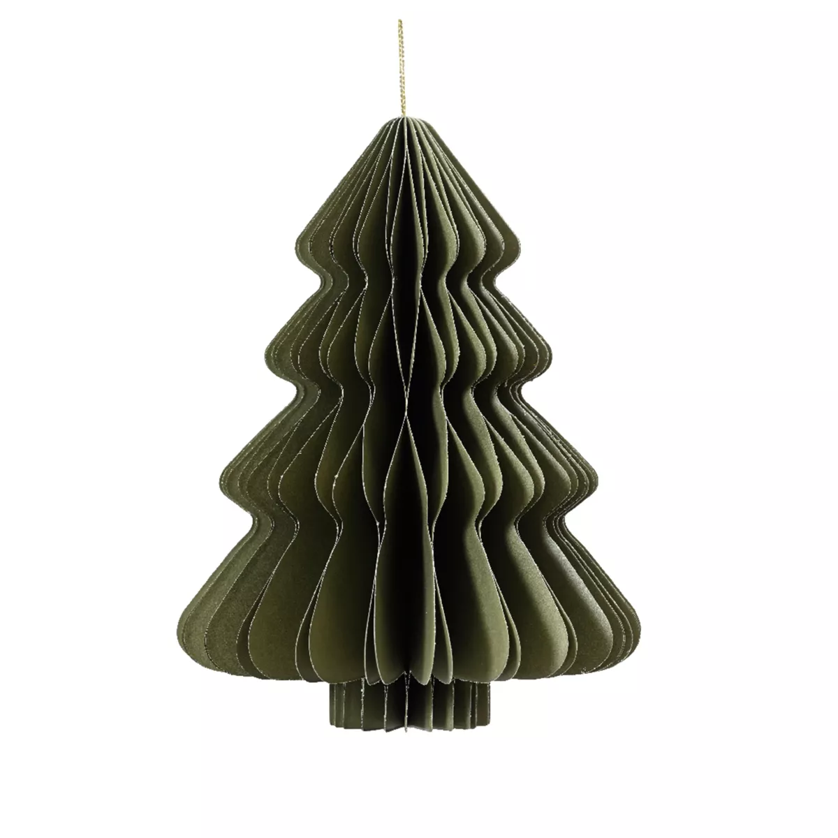 Sapin papier à suspendre (H40 cm) Fermeture Magnétique Vert