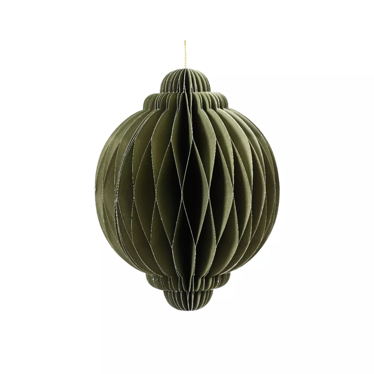 Cipolla di carta da appendere (H15 cm) Chiusura Magnetica Verde