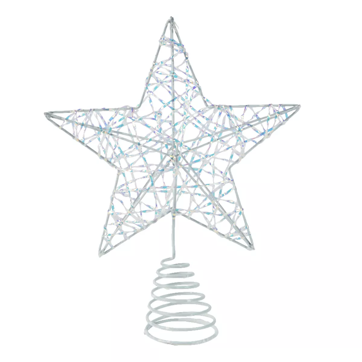 Puntale dell'albero di Natale Kily Bianco iridescente