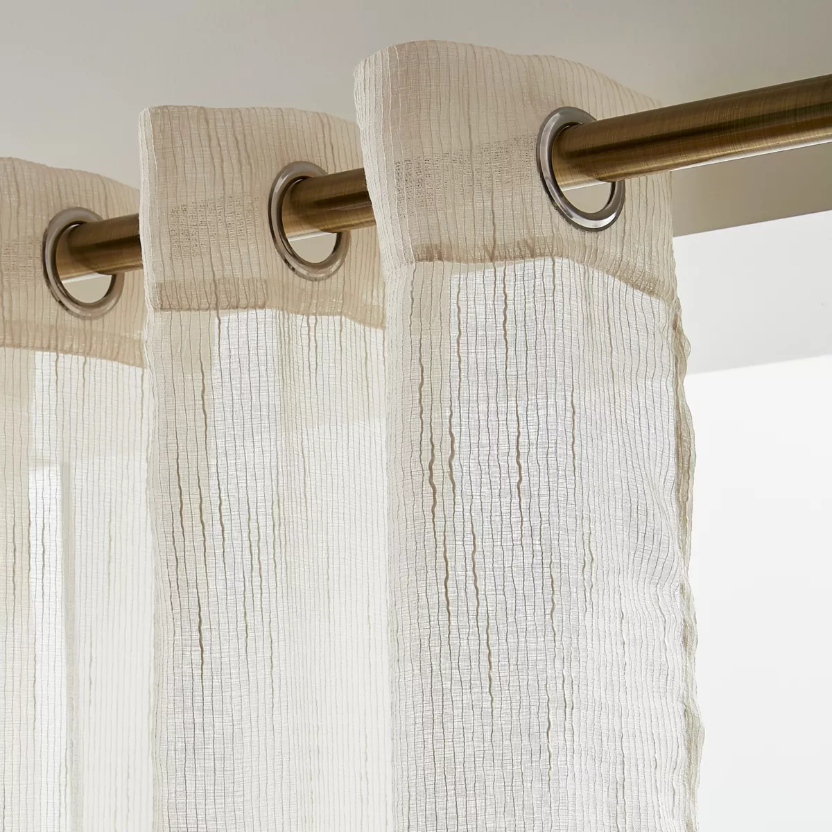 Gardine mit Ösen (140 x 240 cm) Raphaël Beige