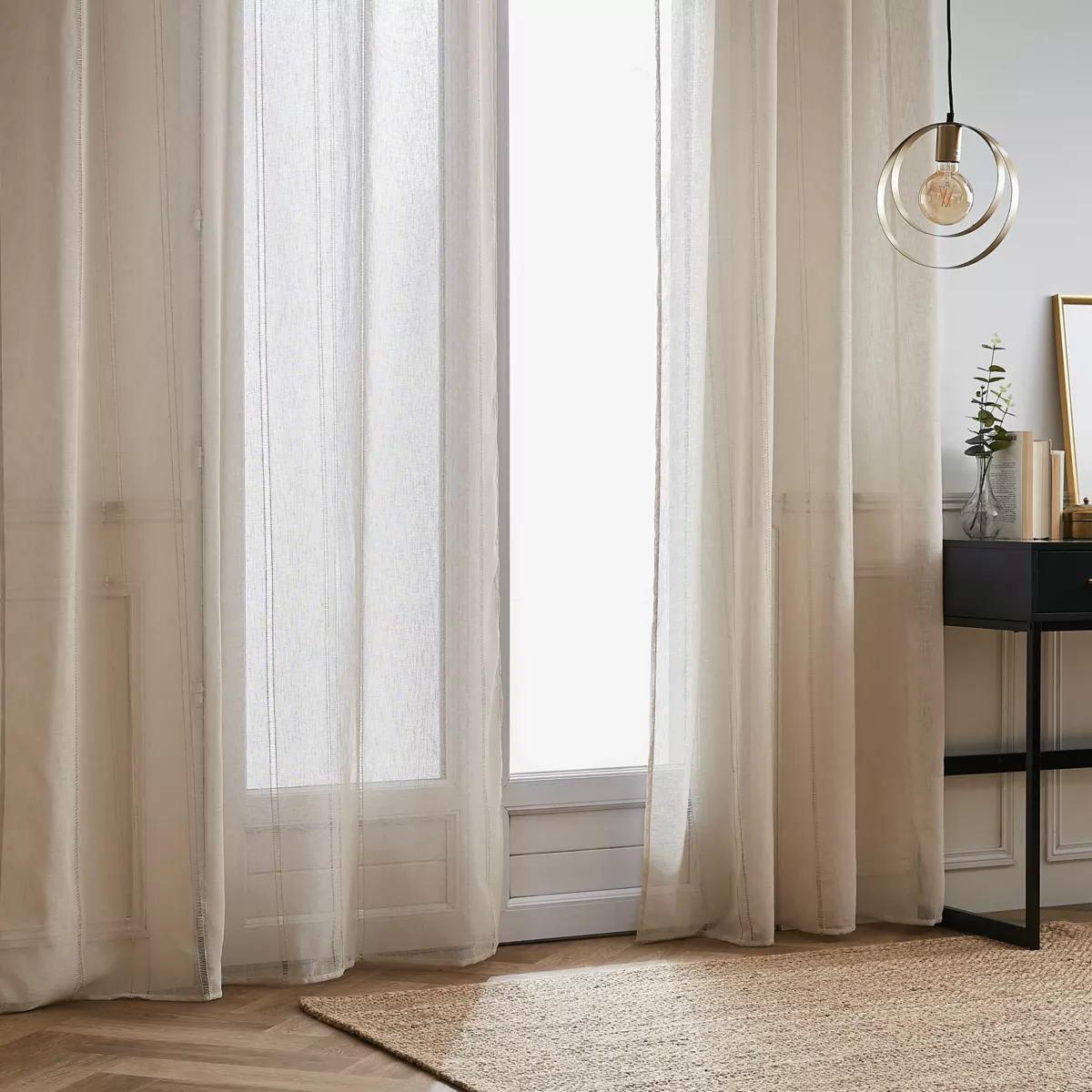 Tenda con occhielli (140 x 280 cm) Leontina Beige