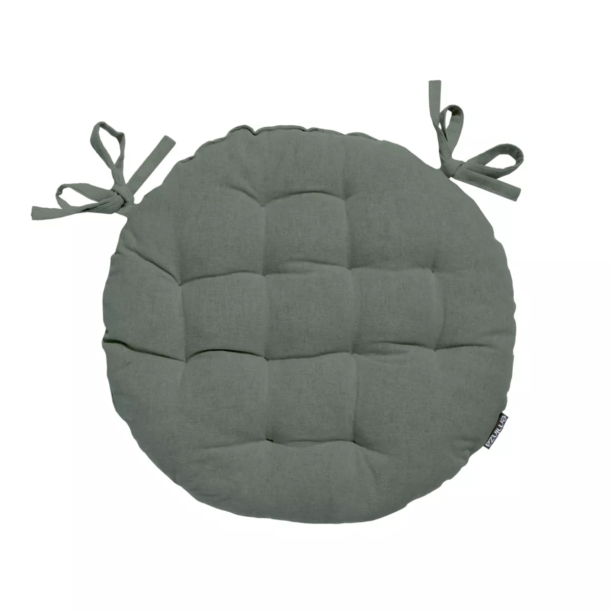 Cojín redondo en algodón para silla (40 cm) Pixel Verde kaki