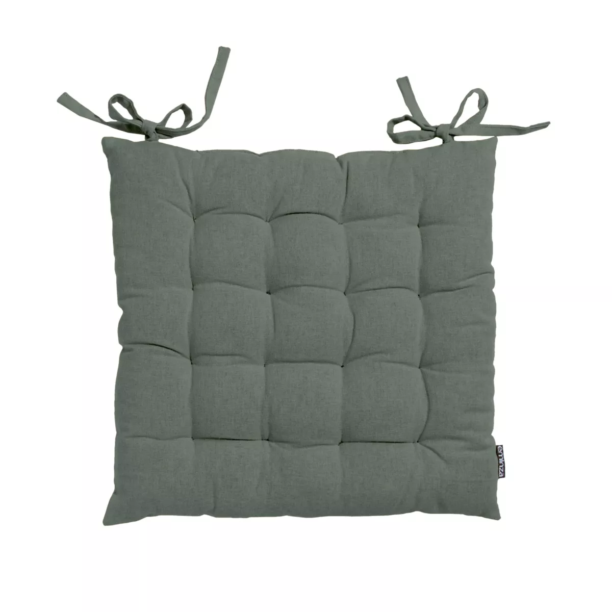 Coussin de chaise carré coton (40 x 40 cm) Pixel Vert kaki