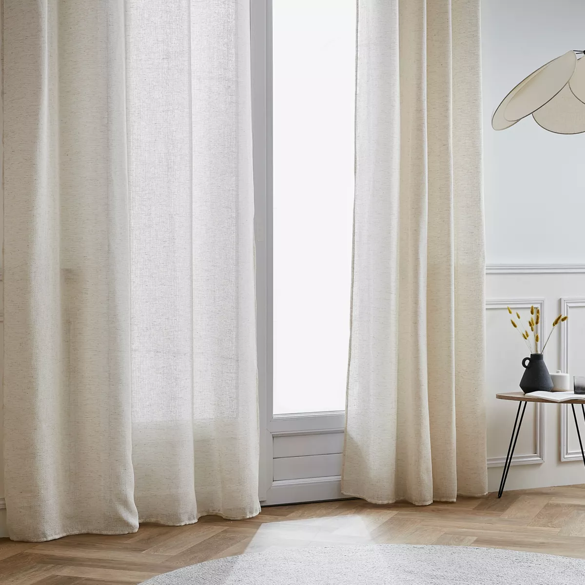Voilage œillets effet lin (140 x 240 cm) Luca Beige
