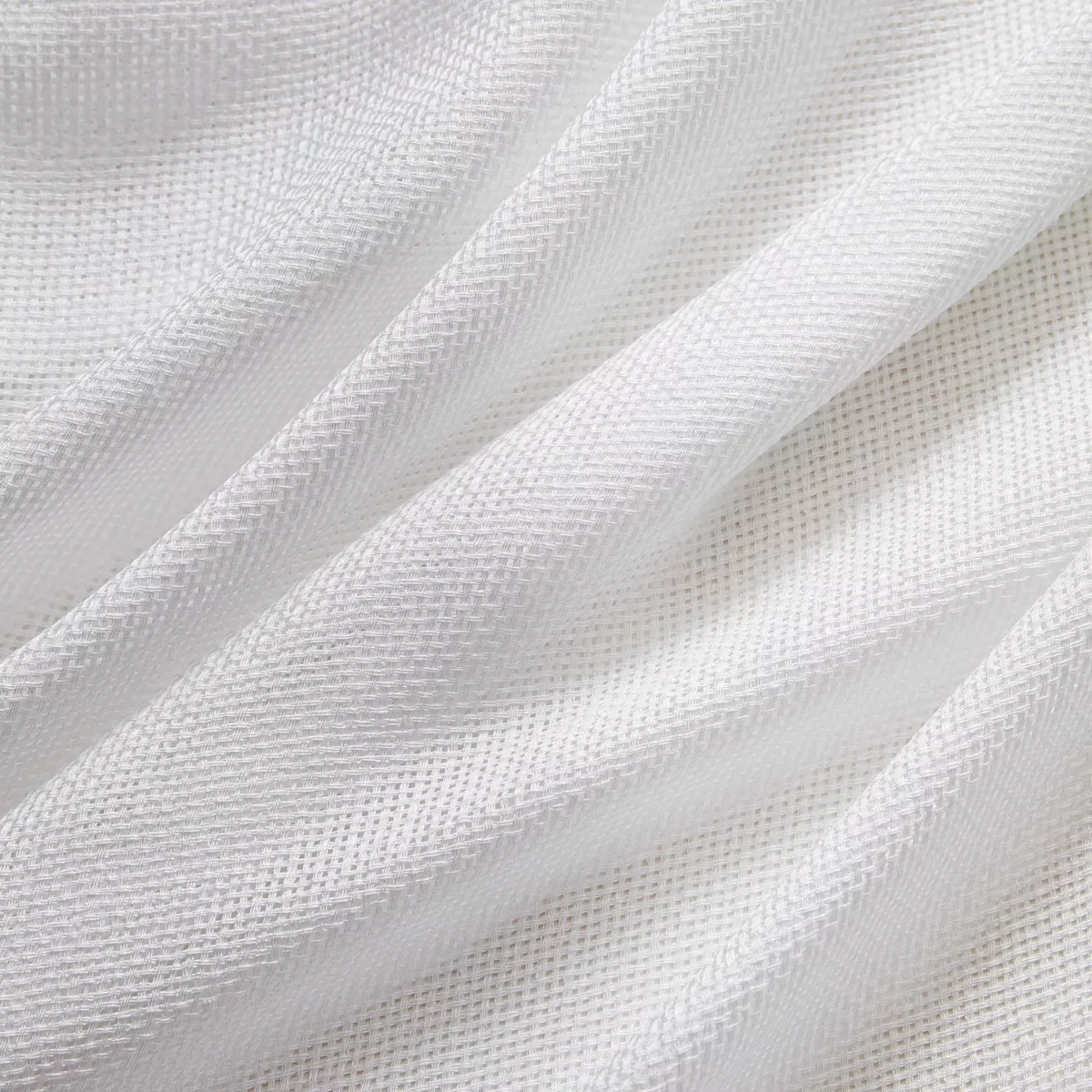 Voilage galon fronceur effet lin (140 x 240 cm) Luca Blanc