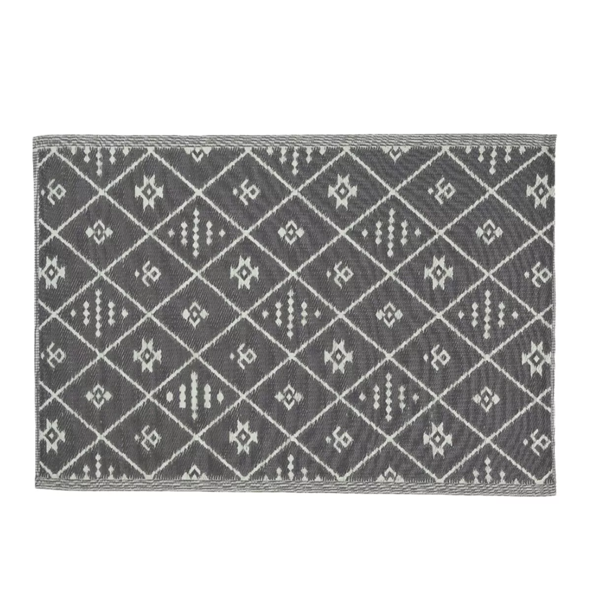 Tapis d'extérieur rectangulaire (180 x 120 cm) Inca Gris